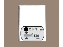 Draadrug GBC 14mm 34-rings A4 zwart 100stuks