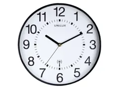 Wandklok Unilux Maxi radio controlled Ø 37.5cm zwart/wit