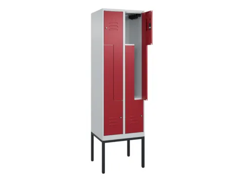 Z-garderobekast,HxBxD 2120x600x500mm,vak B 150/300mm,cil.-slot