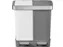 Afvalbak EKO Hana Duo Recycling pedaalemmer 2x10 liter grijs wit