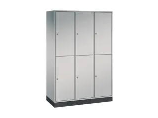 Dubbeldekse garderobekast,HxBxD 1950x1220x500mm,3x2vak.,vak B 360mm - 2