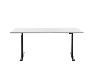 Elektrisch ihv bureau,HxBxD 700-1200x1800x800mm,blad wit,T-voet zwart - 1