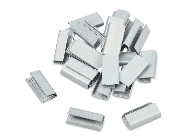 Sluitzegels Metaal 13x30mm Gestreept Zilver