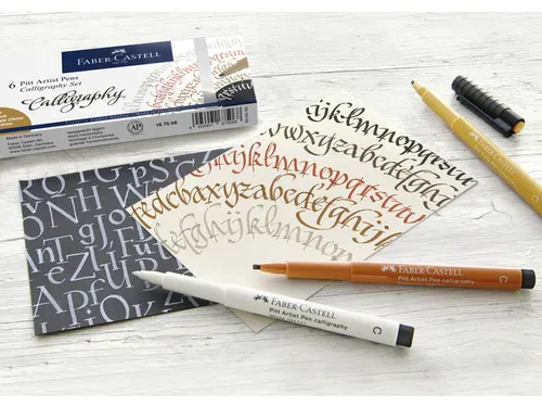 Tekenstift Faber-Castell Pitt Artist Pen kalligrafieset 6x