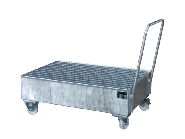 Mobiele Opvangbak Hxbxd 510X1200X800Mm 2X200L Staand Verzinkt