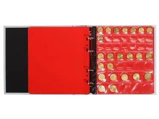 Muntenverzamelalbum Exacompta 24.5x25cm 5 vel à 43 vakjes 4-rings gri - 4