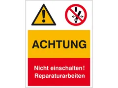 panneau combiné Avertissement/Interdiction