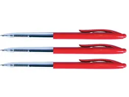 Balpen Quantore drukknop rood medium