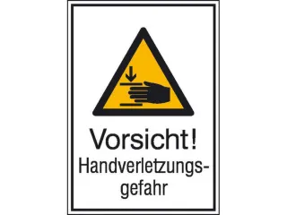 waarschuwings-combibord,v. binnen/buiten,Pas op! Risico op handletsel - 1