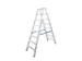 Lichte Universele Trapladder Tweezijdig L 1 87m H 1 51m 2x8treden