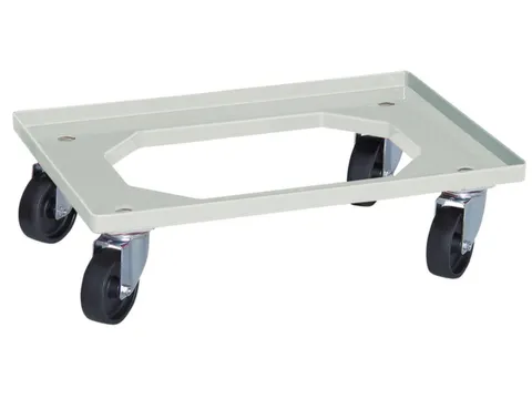 Bakonderwagen Natuur 250kg Laadvloer Lxb 600x400mm Kunststof Wielen