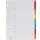 Tabblad karton A4 Assorti 7-delig 1-7 11-gaats