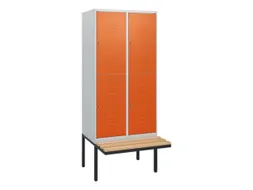 Dubbeldekse dekenkist,HxBxD 1950x800x815mm,2x2vak.,vak B 400mm