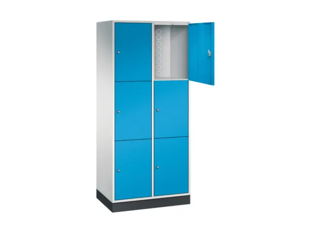 grootvolume-lockersysteem,RAL 7035/RAL 5012,HxBxD 1950x820x500mm