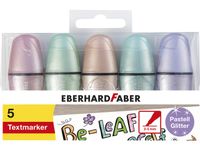 Markeerstift Eberhard Faber mini glitter pastel etui 5 stuks