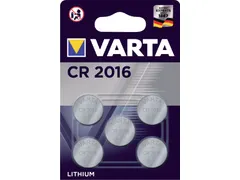 Batterij Varta knoopcel CR2016 lithium blister à 5 stuks