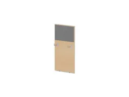 baliepaneel,v. bureau,aanbouw links,B 600mm,NE-esdoorn,BN8078-grijs