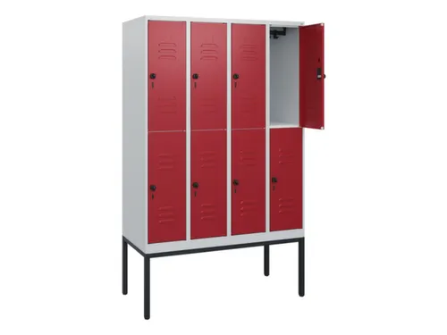 dubbeldekse locker,HxBxD 1950x1200x500mm,4x2vak.,vak B 300mm