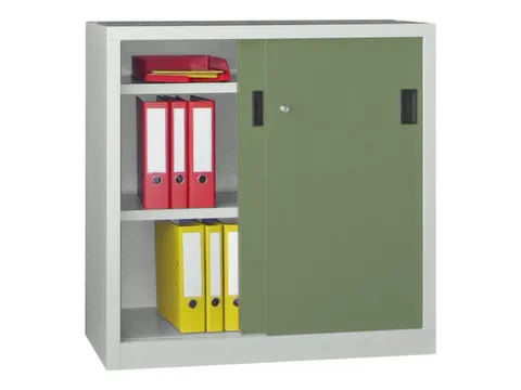 Schuifdeurkast Hxbxd 1000x1000x500mm 2 Oh Ral7035 Front Ral6011