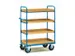 Etagewagens 4 Etages Met Rand Hout 8220 500kg 850x500mm Ral5007