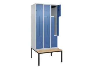 Z-garderobekast,HxBxD 2120x900x815mm,6vak,vak B 300mm,cil.-slot - 2