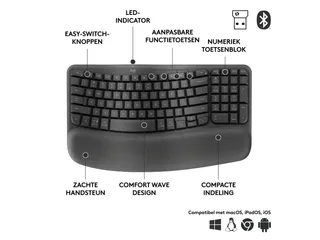 Wave Keys for Business Ergonomisch Toetsenbord AZERTY BE - 2