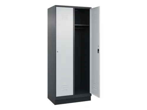 locker,HxBxD 1950x800x500mm,2vak,vak B 400mm,cil.-slot,sokkel
