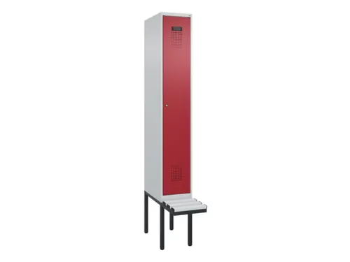 locker met bank,voor scheiding van kleding,HxBxD 2120x300x815mm,1vak
