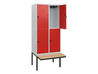 Dubbeldekse dekenkist,HxBxD 1950x800x815mm,2x2vak.,vak B 400mm - 2