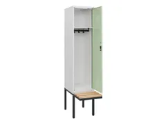 locker met bank,HxBxD 1950x400x815mm,1vak,vak B 400mm,cilinderslot