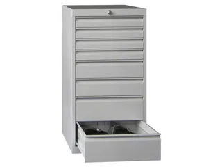 ladekast HxBxD 1000x500x600mm 8laden slot RAL7035 front RAL5010 - 1