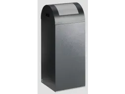 Afvalverzamelaar Zelfblussend 60 Liter 800X320X320Mm Klemring Zilver