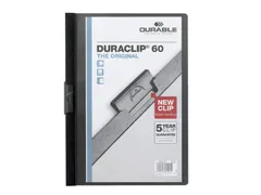 Klemmap Durable Duraclip A4 6mm 60 vellen zwart