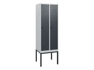 locker,HxBxD 1950x600x500mm,2vak,vak B 300mm,draaigrendel - 1