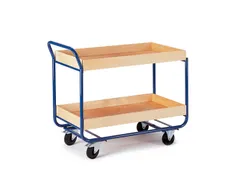 tafelwagen,draagverm. 150kg,2xhouten kist,laadvl. LxB 1000x575mm