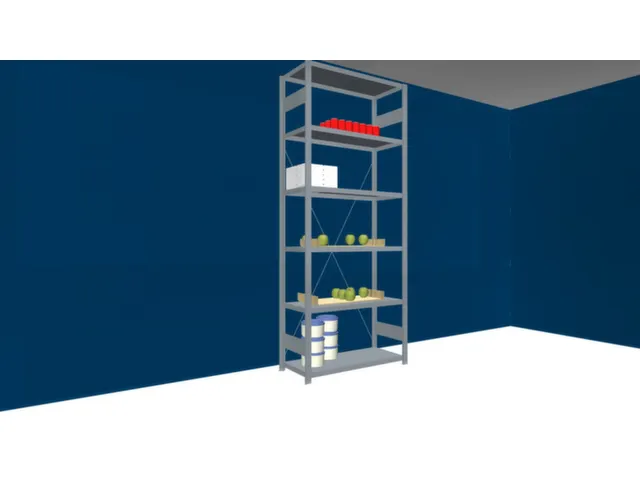 Rvs Inhaakstelling Basis 2500x1060x435mm 6legborden Vaklast 200kg