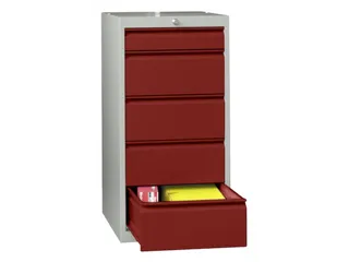 ladekast,HxBxD 1000x500x600mm,7lade(n),cil.-slot,RAL7035,front RAL3000 - 2