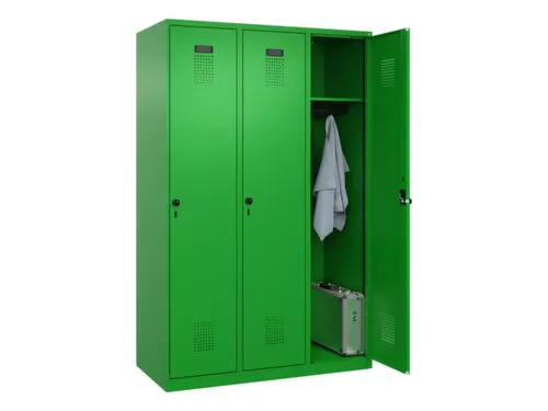 locker,HxBxD 1850x1200x500mm,3vak,vak B 400mm,draaigrendel
