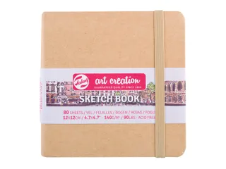 Schetsboek Talens Art Creation 80 witte vellen 140gr 120x120mm kraft - 1
