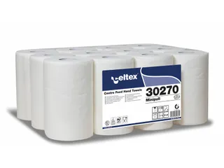 Poetspapier Celtex Centerfeed Mini 2-laags wit 72 meter krimp a 12 rol - 1