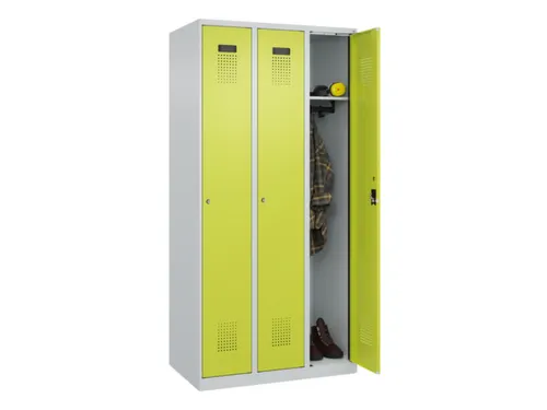 locker,HxBxD 1850x900x500mm,3vak,vak B 300mm,cil.-slot,staand op vloer