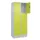lockerkast,HxBxD 1950x800x500mm,2x3vakken,vak B 400mm,cil.-slot,sokkel
