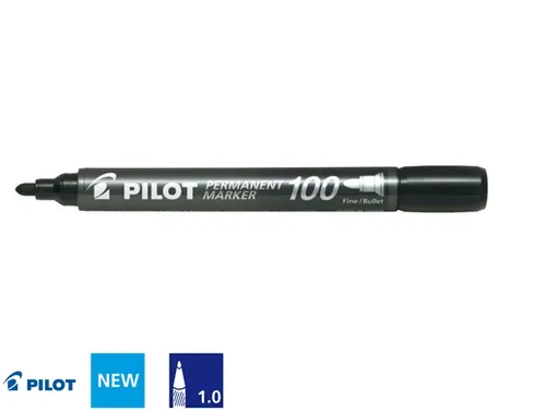 Pilot Permanent Marker 100 Rond Fijne punt Zwart