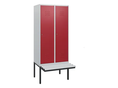 locker met bank,HxBxD 1950x800x815mm,2vak,vak B 400mm,cil.-slot