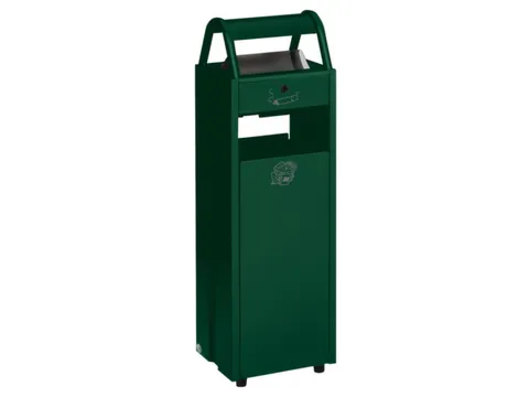 Combi-Asbak 5/35 liter Groen 960x300x250 Overkapping Verzinkt