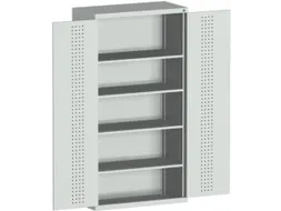 kast met geperforeerde platen,HxBxD 2000x1050x650mm,4xStalen bodem