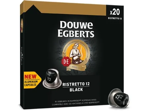 Espresso Ristretto Black Koffiecapsules Intensiteit 12 Pak 20 stuks