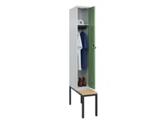 locker met bank,HxBxD 2120x300x815mm,1vak,vak B 300mm,draaigrendel