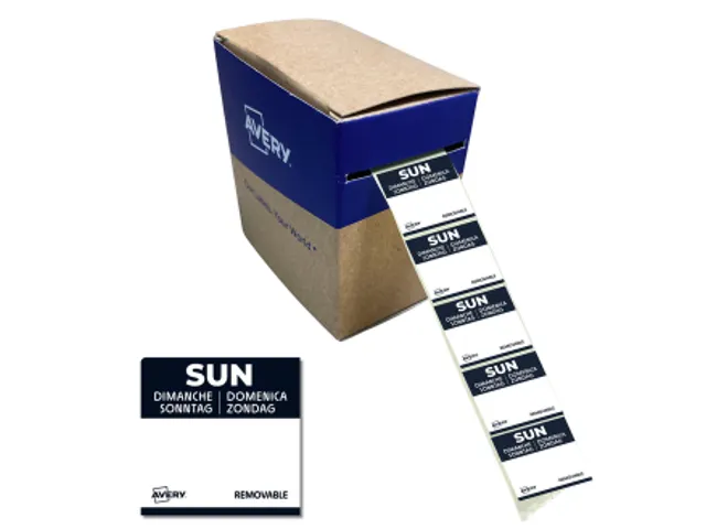 Etiket Avery HACCP zondag zwart 40x56mm 500 stuks