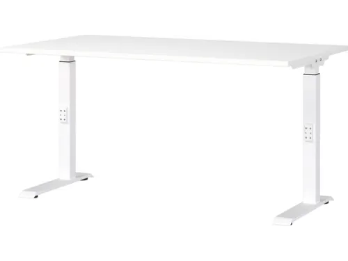 In hoogte verstelbaar bureau,HxBxD 680-910x1400x800mm,blad wit